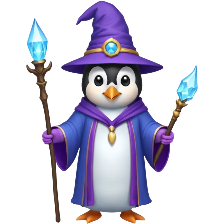 Penguin Wizard emoji