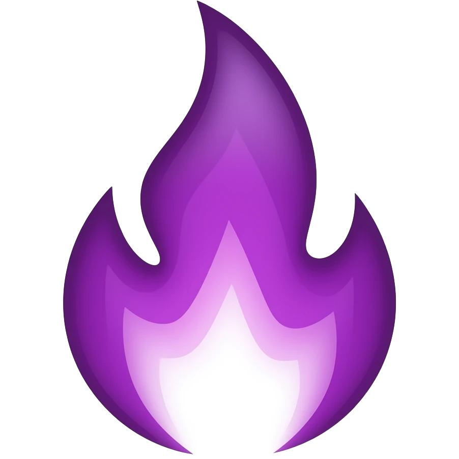 purple flame emoji