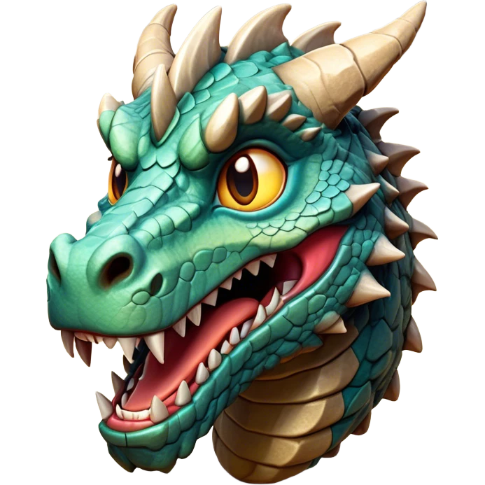 Cinematic Comical Giant Rock Dragon Portrait Emoji, Head tilted dramatically with an exaggeratedly amused expression, featuring a striking, chiseled body with bold stone textures and wide, expressive eyes brimming with playful geologic mischief; rendered with vivid, lifelike detail and dynamic, natural shadows, high shine, dramatic yet humorous, styled with an air of cheeky ancient solidity, soft glowing outline, capturing the essence of a spirited and over‐the‐top stone giant that looks ready to rumble with timeless mirth! emoji