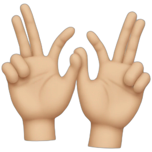 W-hands emoji