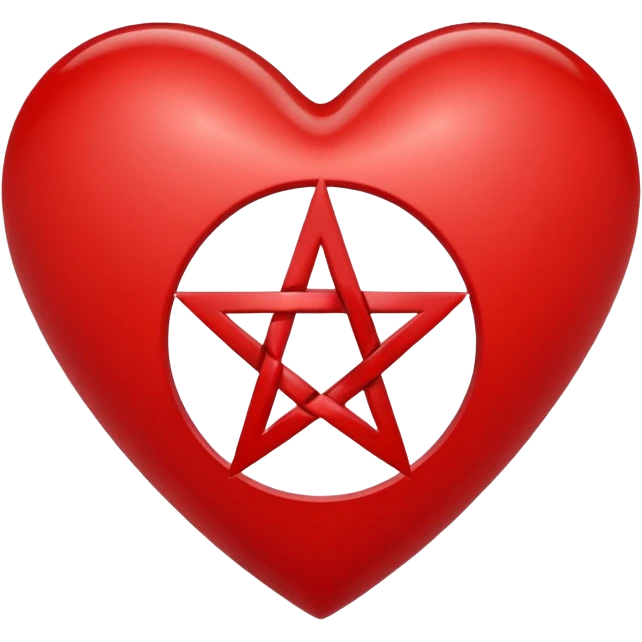heart with a pentagram  emoji