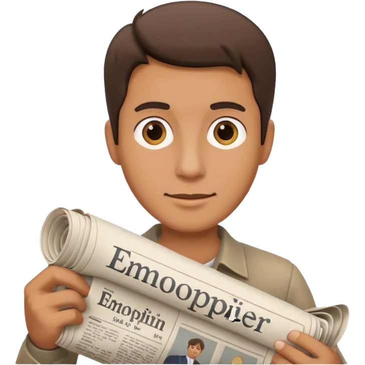 man with rolled newspaper emoji