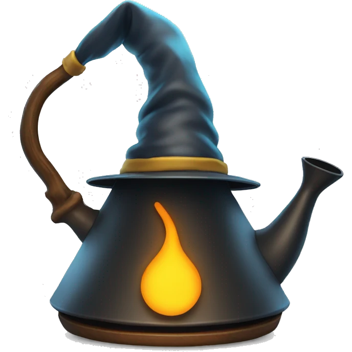 wizard hat on a kettle emoji
