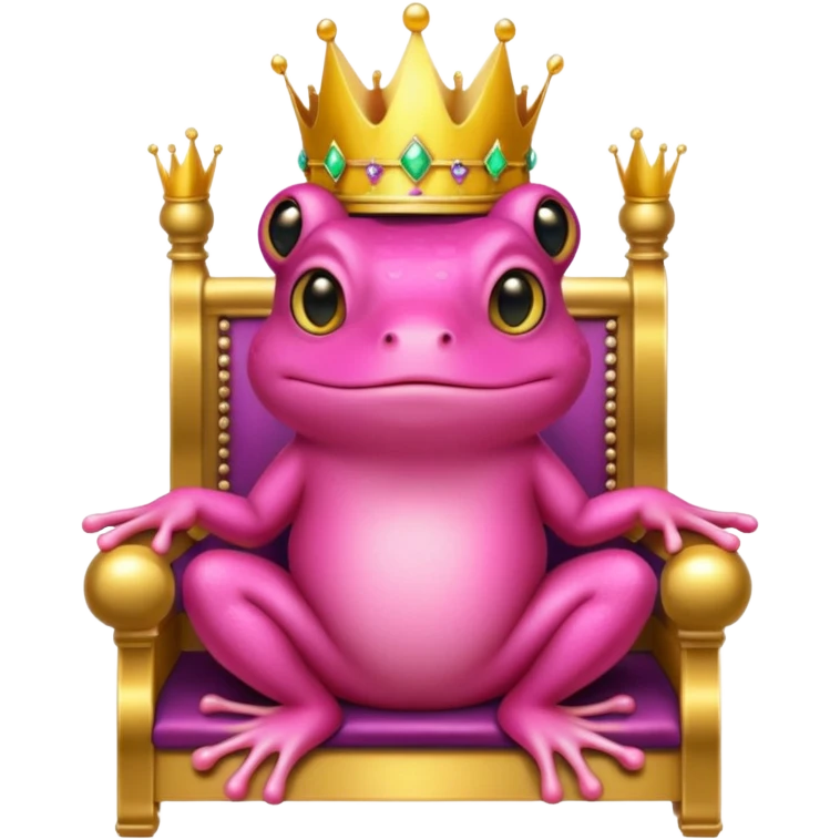 pink frog in royal outfit emoji