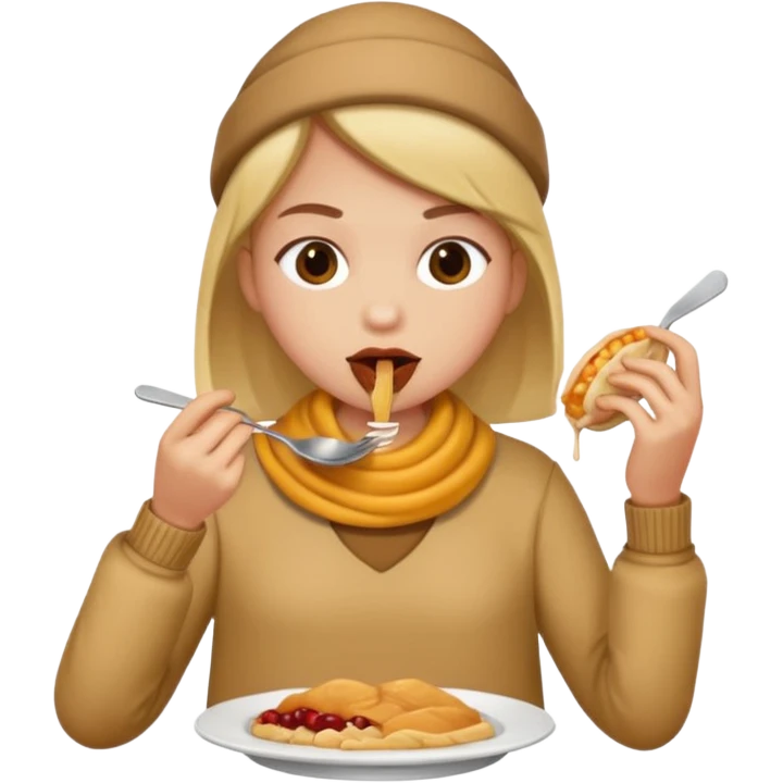“Eating” an outfit  emoji