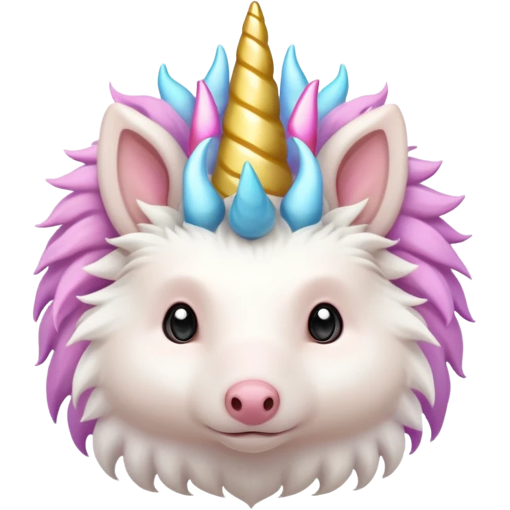 hedgehog with unicorn horns emoji