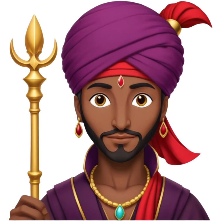 Jafar villain with staff and turban emoji