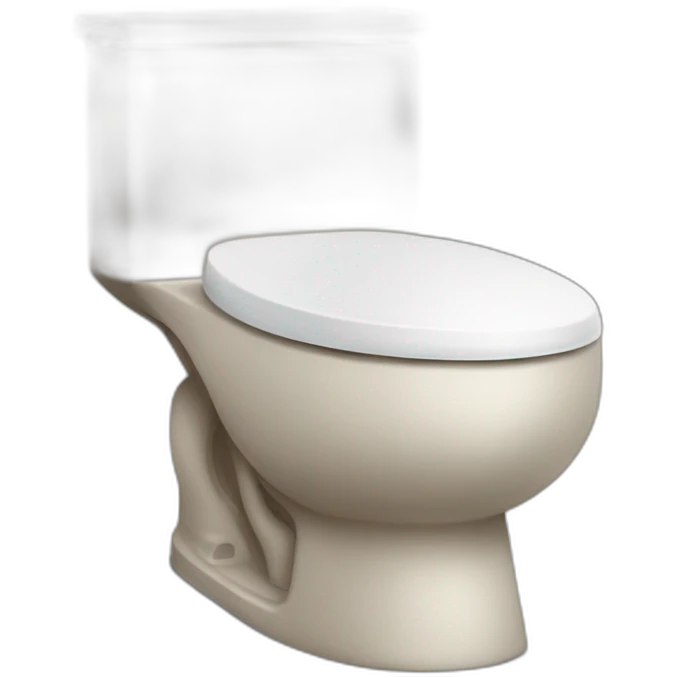 Sleepy toilet emoji