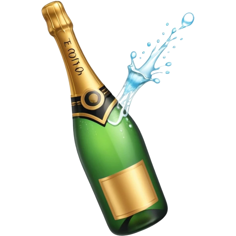 Champaine bottle squirt emoji