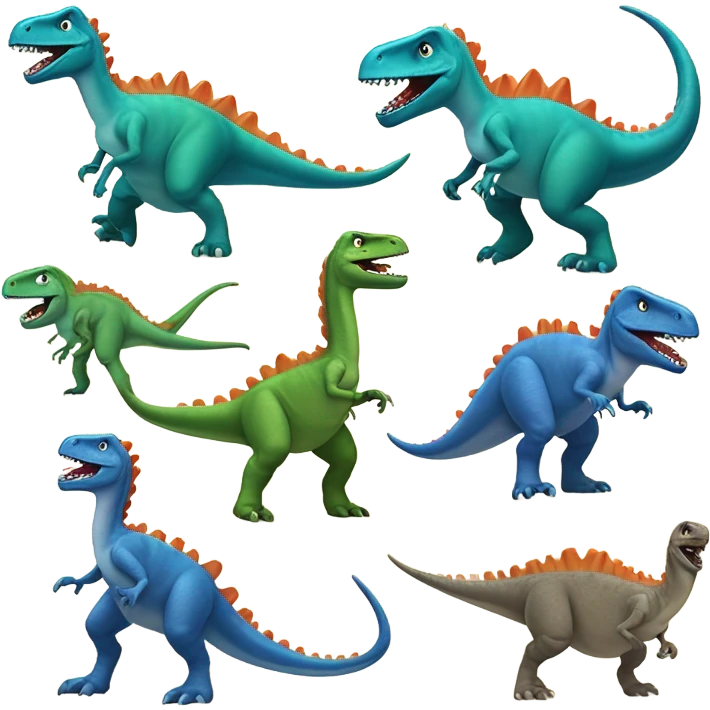 Dancing dinosaurs  emoji