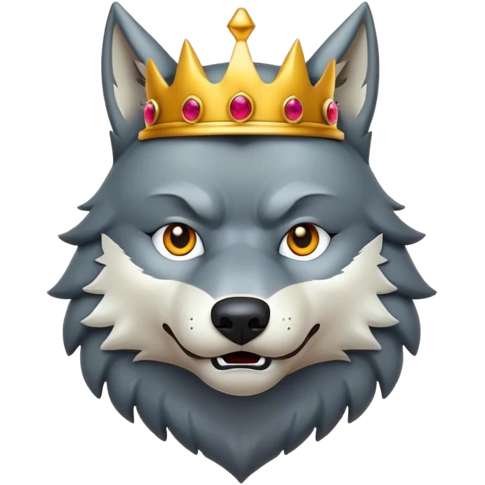 Wolf king emoji