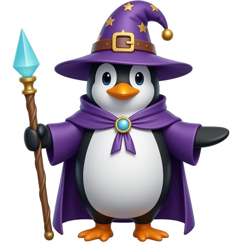 Penguin Wizard emoji
