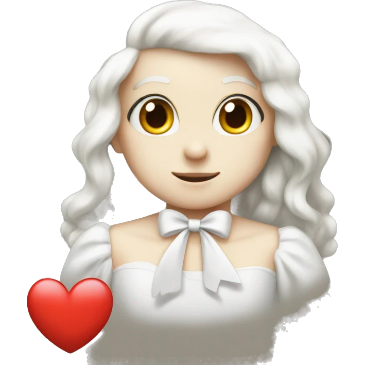 Red heart with a white bow emoji