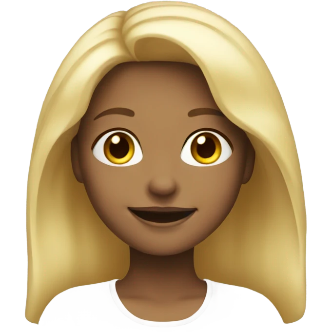 smiling girl with blonde hair emoji