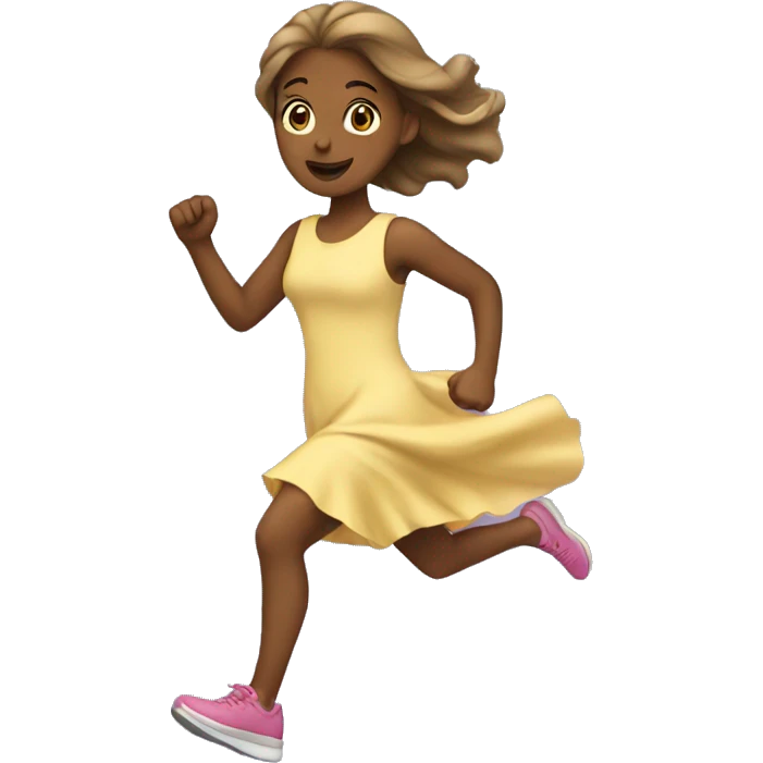 girl running in a dress emoji