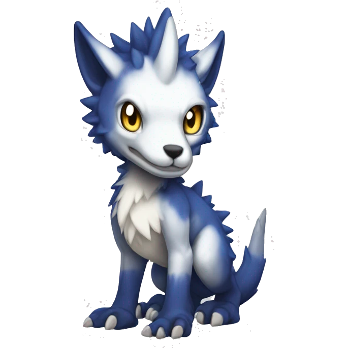 Cute Chibi Lombax-Sergal-Vernid-Fakemon full body emoji