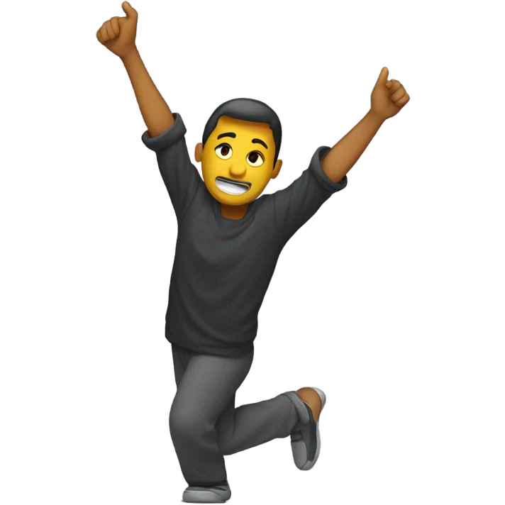 A person doing a dab emoji