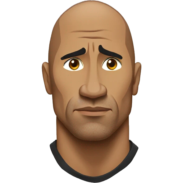 The rock sad emoji emoji