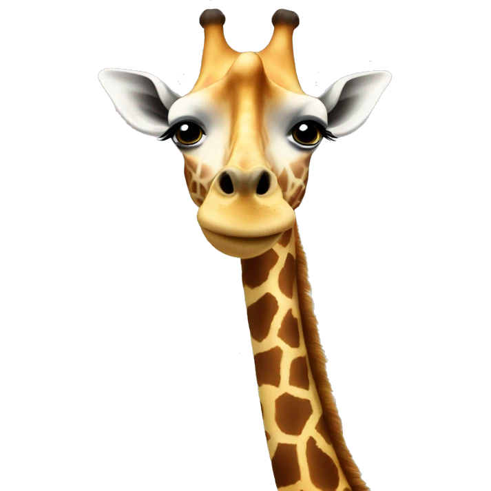 Giraffe blowing a kiss emoji