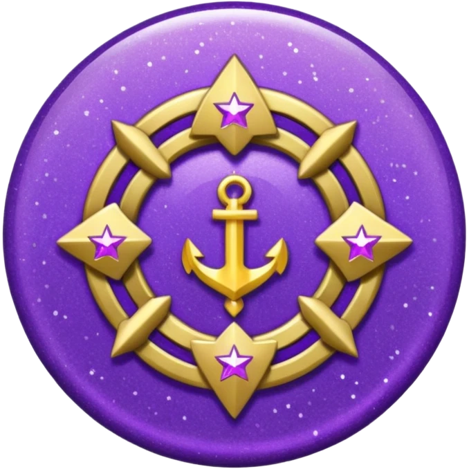 patente militar baixa roxa com glitter emoji