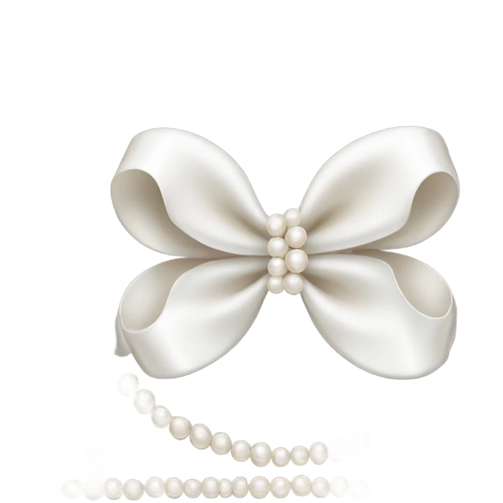 Bow made of pearls ￼ emoji