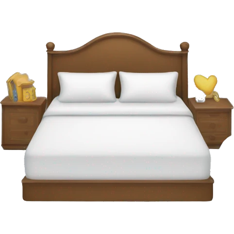 Doublebed surrounded by clouds emoji
