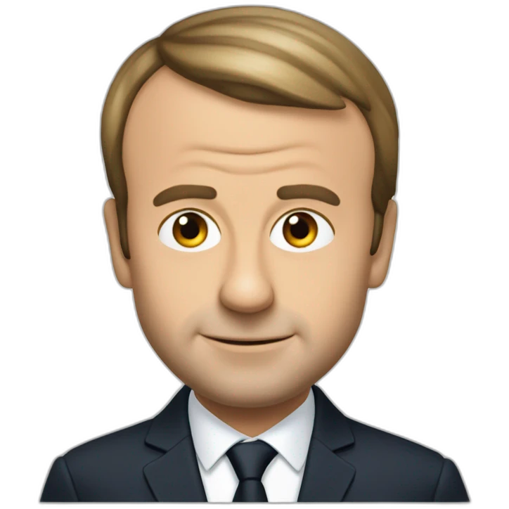Emmanuel Macron sur un écureuil emoji
