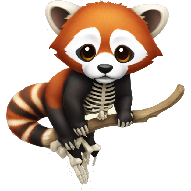 red panda skeleton
 emoji