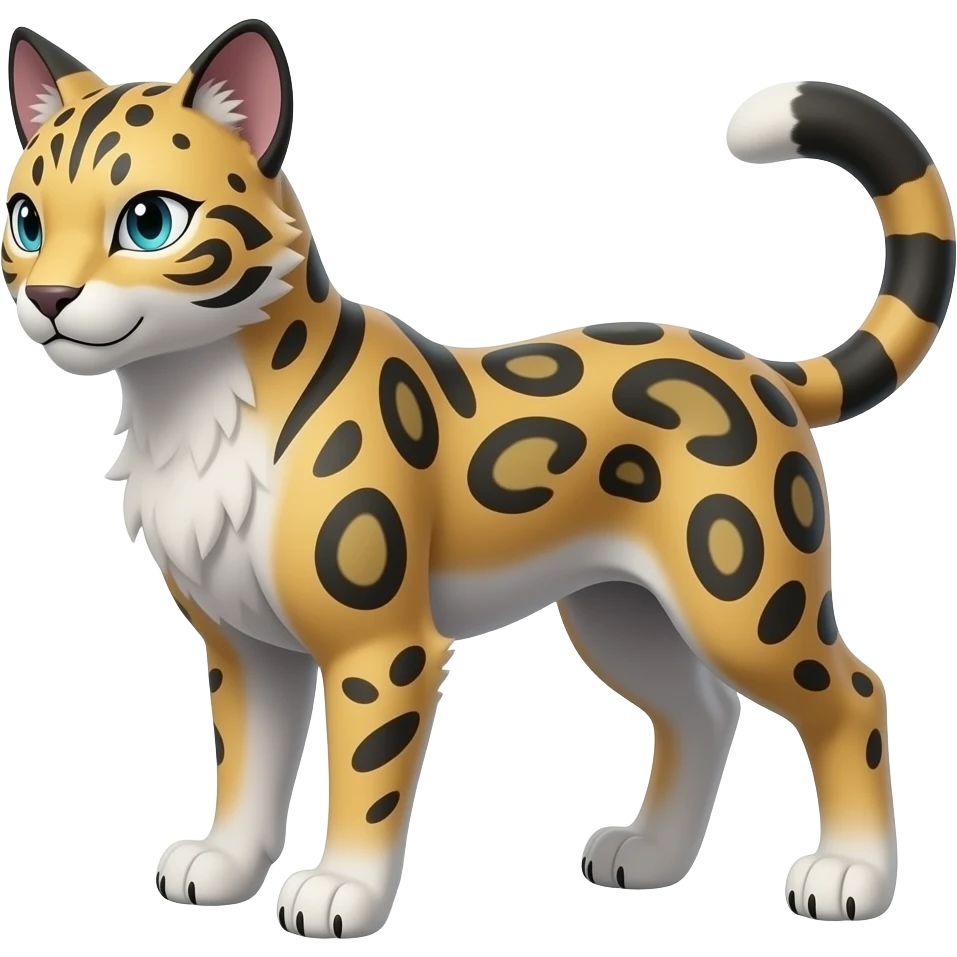 Digitigrade elemental realistic pretty elegant sleek shiny patterned quadrupedal Randomly marked randomly colored Absol-Purrloin-Shinx-Liepard-Electrike-Sprigatito-Litten-Fakémon-Digimon-animal-hybrid, full body, nubby stub-tail emoji