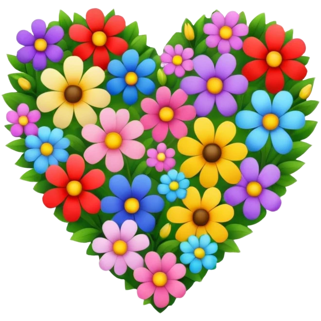 Get well soon. With hearts and flowers  emoji