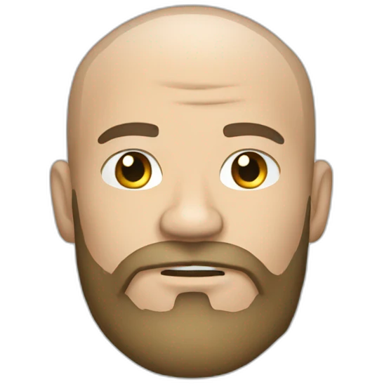 White Mma fighter whithout beard emoji