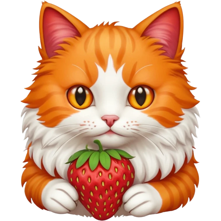 cat strawberry emoji