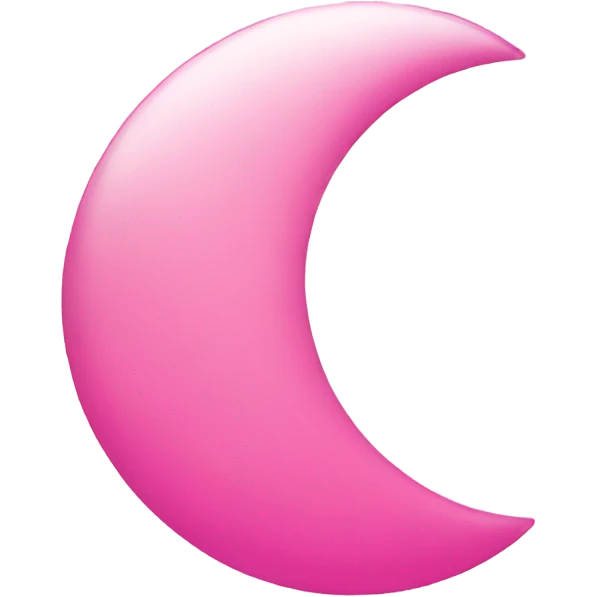 Pink half moon  emoji
