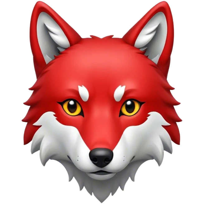 Red Peaceful Wolf emoji
