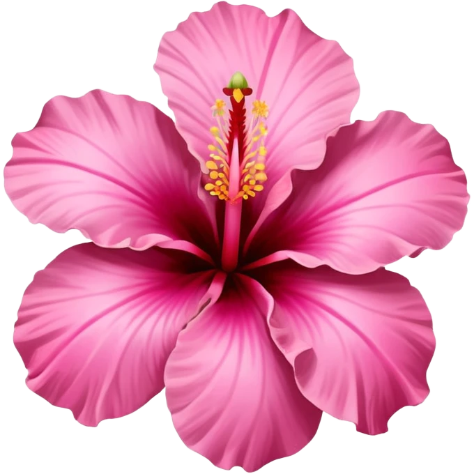 super realistic pink hawaiian flower emoji