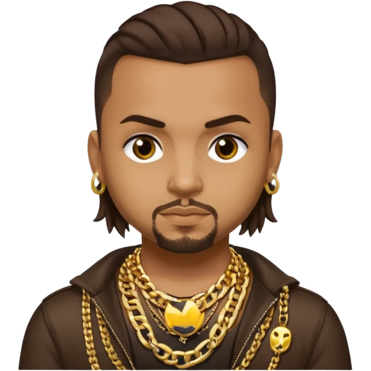 Sean Paul with dark brown hair emoji