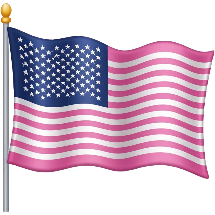 pink american flag  emoji