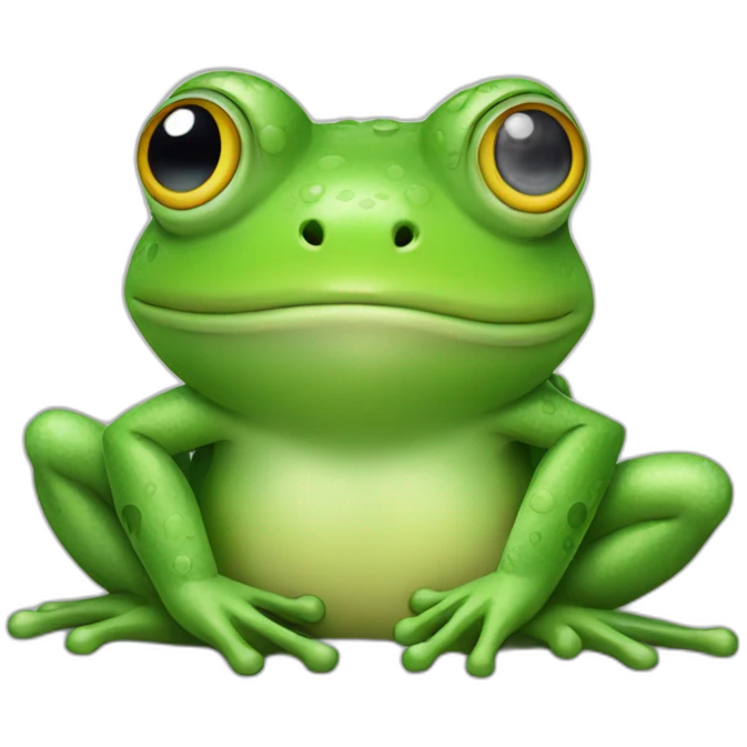 frog wearing a suıt emoji