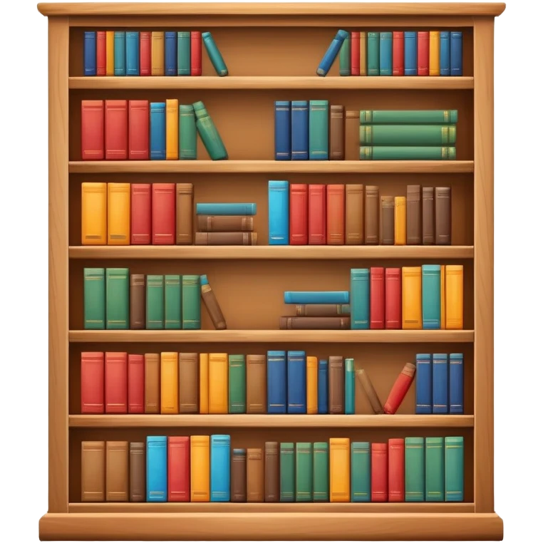 bookshelf with books on it emoji
