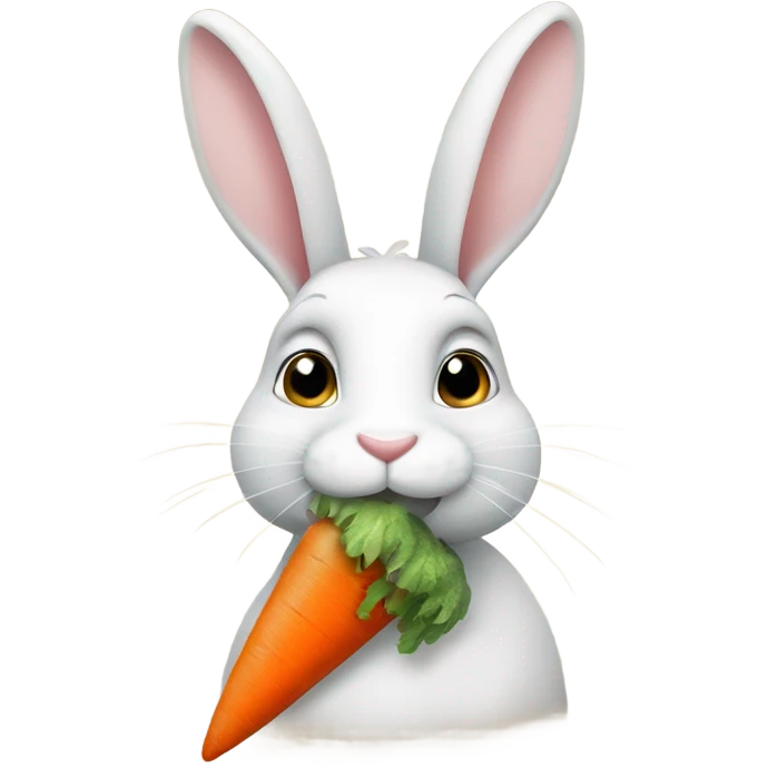 Lapin avec une carotte  emoji