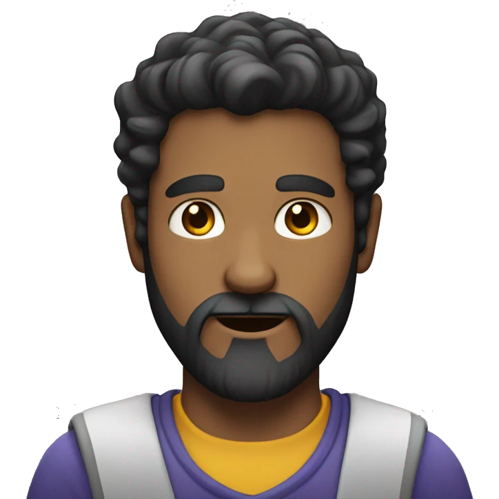 white guy with dark hair and a full beard doing magic emoji