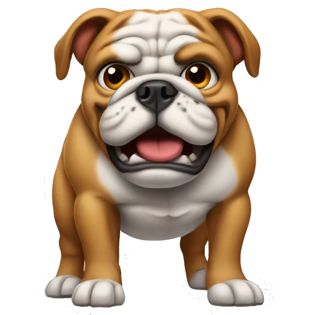 Nervous bulldog emoji