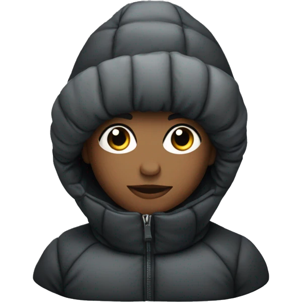 black puffer coat emoji