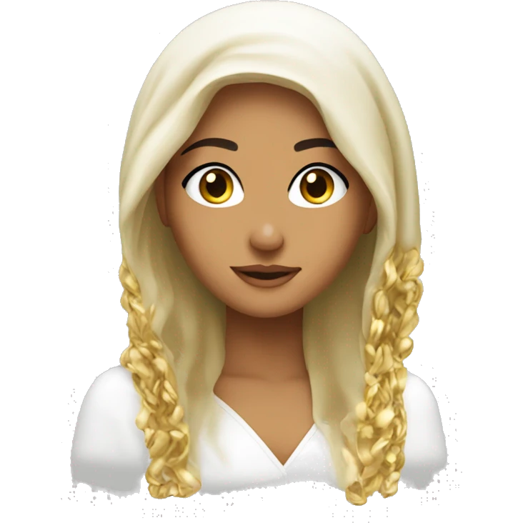 pretty arab girl gold clasps in hair emoji