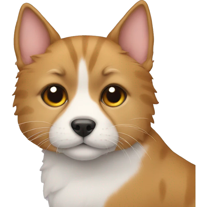 A dog on a cat emoji