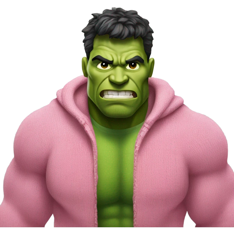 pink sweater on hulk emoji