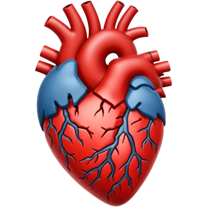 coracao anatomico rachado no meio emoji