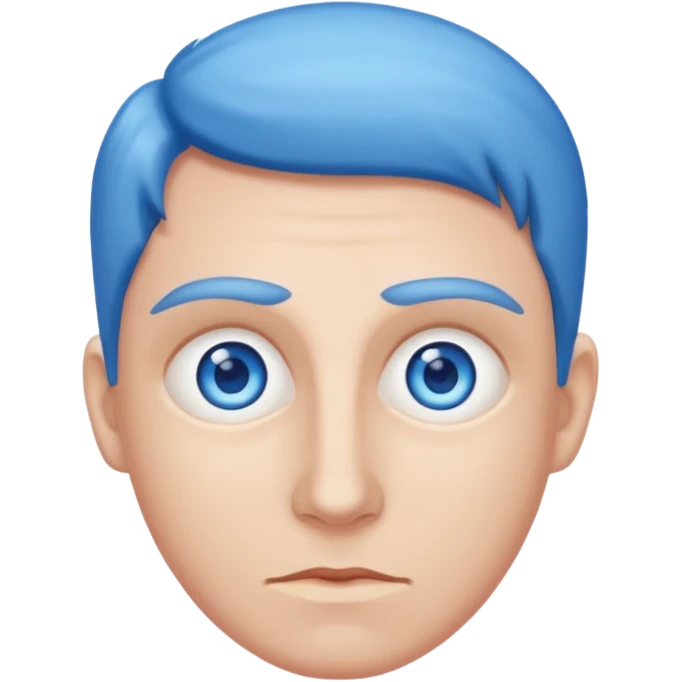 ignoramus with blue eyes emoji