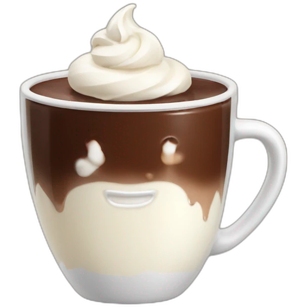 cioccolata calda con panna emoji