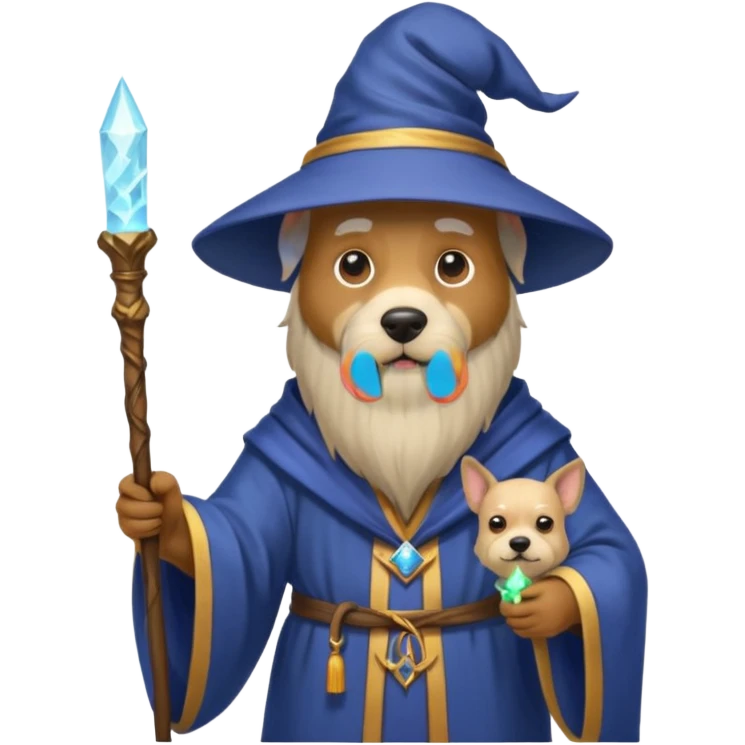 Dog wizard emoji